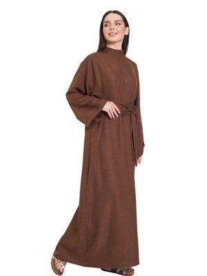 Bol Kalıp Kemerli Elbise