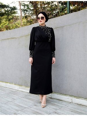 İnci Detaylı Özel Gün Elbisesi