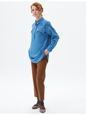 Havuç Kesim Süet Pantolon Kahve