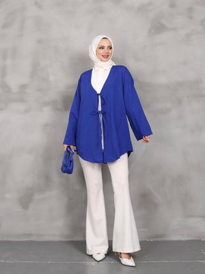 Saks Önü Bağlamalı Kimono Tunik