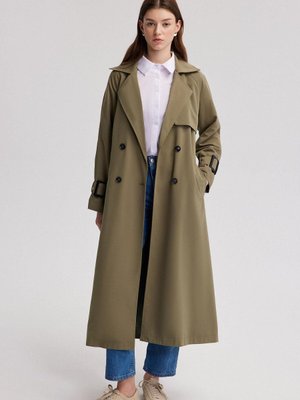 Toka Detaylı Oversıze Trençkot