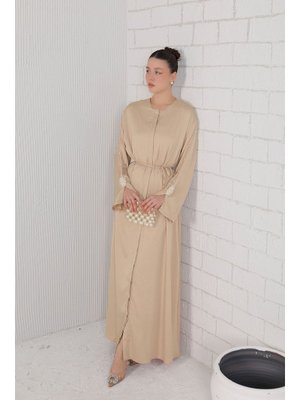 Bej Kolu İncili Abaya