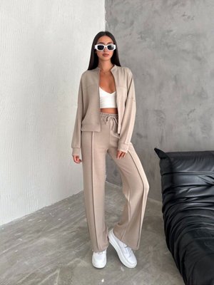 Kadın Modal Eşofman Takımı Fermuarlı Takım /women's Textured Fabrıc Tracksuıt Set Wıth Zıpper Model