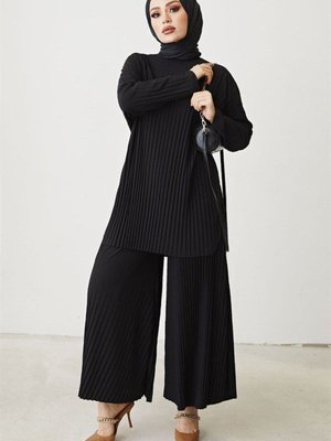 Sandy Likralı Esnek Pliseli Kumaş Alt Üst Takım