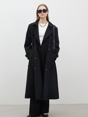 Parıs Oversıze Kruvaze Trençkot Siyah Parıs Oversıze Kruvaze Trençkot Siyah