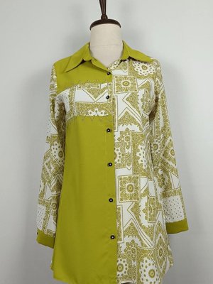 Baskılı Gömlek Yeşil Baskılı Gömlek Yeşil