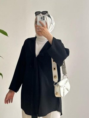 Siyah Kimono Tunik