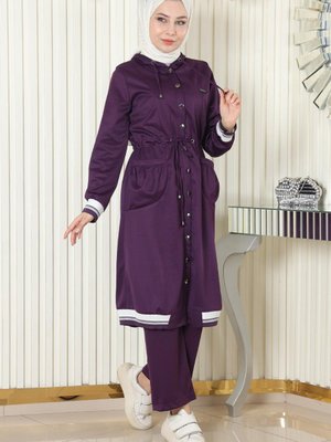 Mor Kapüşonlu Ribanalı Takım