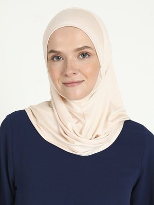 Açık Bej Hazır Türban