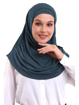 Yetişkin Boneli Hazır Pratik Eşarp Füme