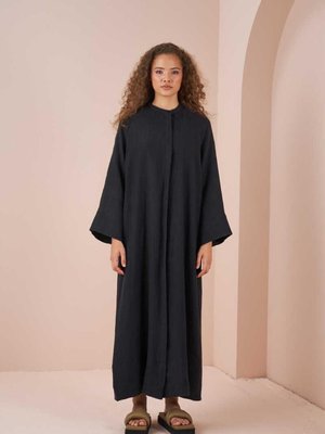 Ferace Müslin Elbise Siyah