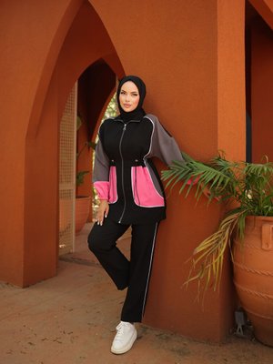 Eşofman Takımı Fermuarlı Double Crep Kumaş