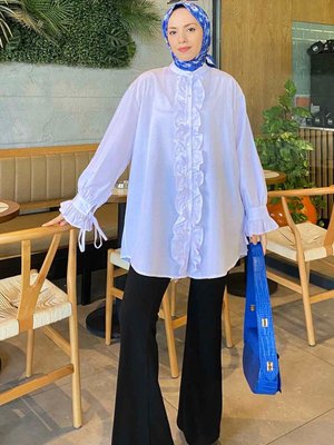 Oversize Flores Fırfırlı Tunik