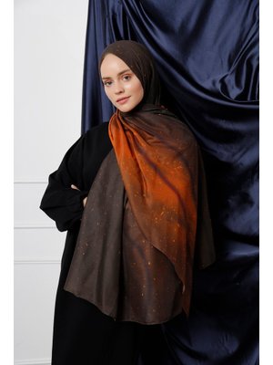 Tarçın Galaxy Desenli Şal