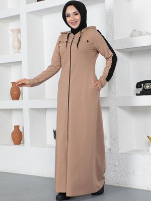 Kuş Gözü Şerit Detay Spor Ferace Vizon Kuş Gözü Şerit Detay Spor Ferace Vizon