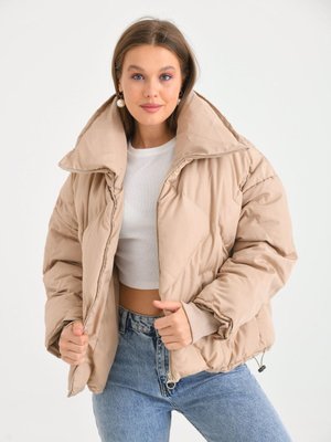 Bej Oversize Şişme Mont Bej Oversize Şişme Mont