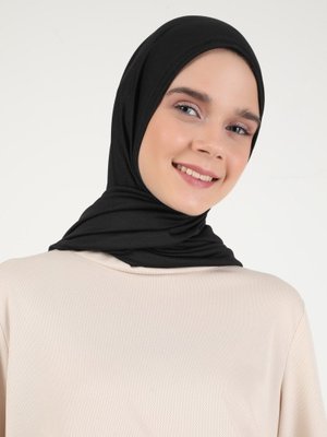 Siyah Flex Hıjab Spor Şal