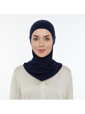 Pratik Boyunluklu Hijab Bone Lacivert