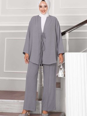 Önden Bağlamalı Kimonolu Aerobin İkili Takım Önden Bağlamalı Kimonolu Aerobin İkili Takım