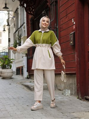 Eşofman Fermuarlı İkili Takımı Double Crep