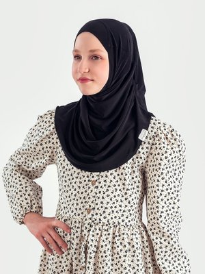 Yaş) Pratik Pileli Kız Çocuk Hazır Eşarp Hijab Siyah (6 Yaş) Pratik Pileli Kız Çocuk Hazır Eşarp Hijab Siyah (6