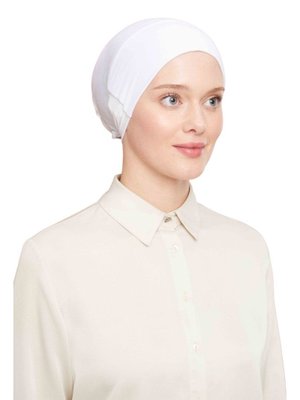 Lastikli Silikonlu Kaymaz Bone Beyaz Lastikli Silikonlu Kaymaz Bone Beyaz