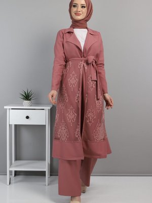 Gül Kurusu Dantelli Takım Gül Kurusu Dantelli Takım