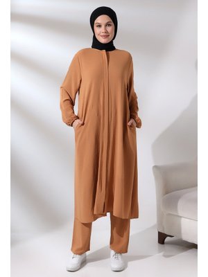 Hac Ve Umre Kıyafeti Afgan İkili Takım Somon Hac Ve Umre Kıyafeti Afgan İkili Takım Somon