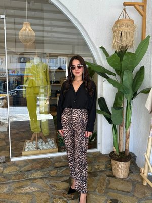 Leopar Havuç Pantolon