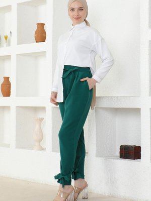 Zümrüt Kuşaklı Pantolon Zümrüt Kuşaklı Pantolon