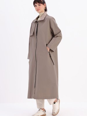 Vizon Rüzgarlıklı Fermuarlı Trençkot