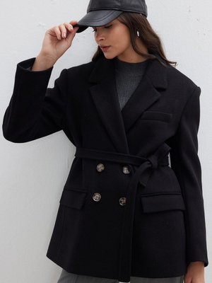 Ola Kaşe Blazer Ceket Siyah Ola Kaşe Blazer Ceket Siyah