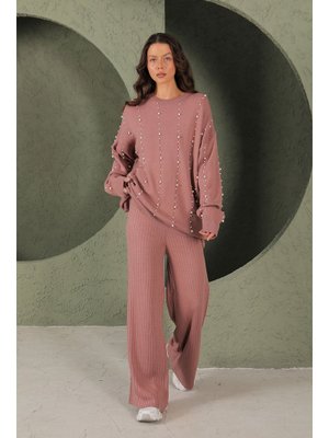 Gül Kurusu Triko Pantolon