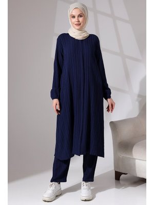 Lacivert Bürümcük Kumaş Gizli Fermuarlı İkili Takım Hac Umre Kıyafeti Lacivert Bürümcük Kumaş Gizli Fermuarlı İkili Takım Hac Umre Kıyafeti