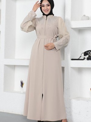 Bej Taş İnci Çakımlı Ferace Bej Taş İnci Çakımlı Ferace