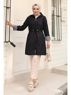 Siyah Tünel Detaylı Bondit Kap