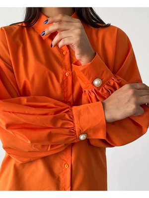 İnci Düğmeli Yarasa Kol Gömlek