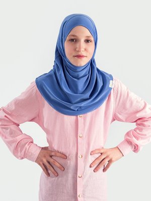 Yaş) Pratik Pileli Kız Çocuk Hazır Eşarp Hijab Mavi (6 Yaş) Pratik Pileli Kız Çocuk Hazır Eşarp Hijab Mavi (6