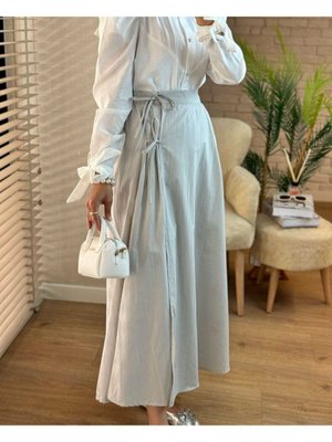 Bağlama Detaylı Paraşüt Kumaş Etek