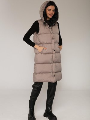 Kapüşonlu Fermuar Ve Çıtçıt Kapamalı Şişme Yelek Gri Kapüşonlu Fermuar Ve Çıtçıt Kapamalı Şişme Yelek Gri