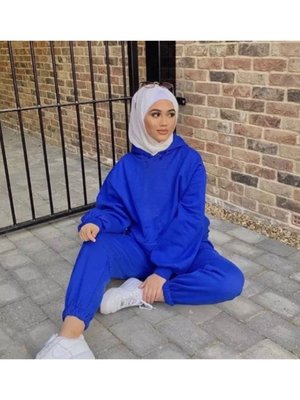 Aischa Modern Kapüşonlu Tam Kışlık Oversize Iplik Eşofman Takımı Aischa Modern Kapüşonlu Tam Kışlık Oversize Iplik Eşofman Takımı