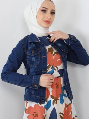 Koyu Kot Düğmeli Ceket Koyu Kot Düğmeli Ceket