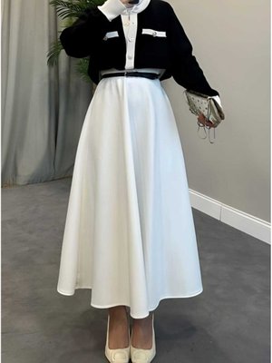 Puf Scuba Kloş Etek Puf Scuba Kloş Etek