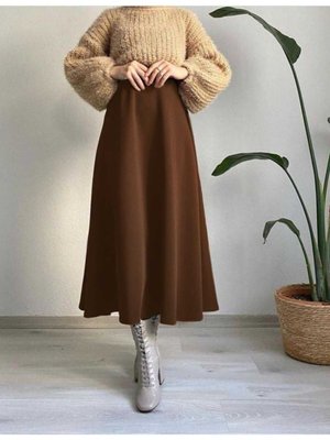 Puf Scuba Kloş Etek Puf Scuba Kloş Etek