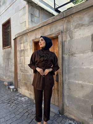 Kadın Saten Tesettür Tasarım Takım Kadın Saten Tesettür Tasarım Takım