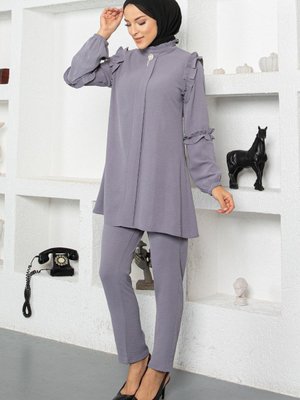 Antrasit Fırfır Detaylı Takım