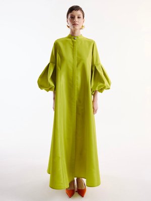Pile Kollu Kaftan Fistik Yesili Pile Kollu Kaftan Fistik Yesili