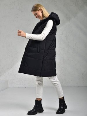 Siyah Kapüşonlu Şişme Yelek Siyah Kapüşonlu Şişme Yelek