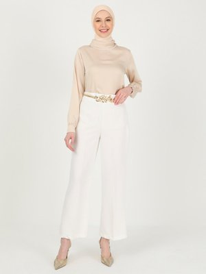 Beyaz Basic Kumaş Pantolon Beyaz Basic Kumaş Pantolon