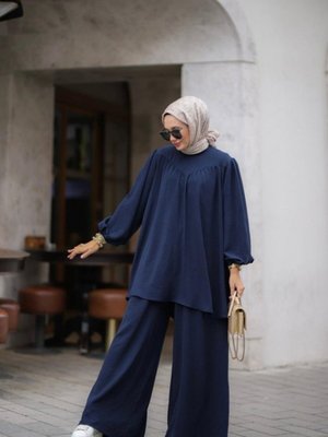 Şeker Tunik Pantolon Takım Lacivert Model